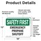 Signmission Emergency Propane Shutoff, 18 in W x Rectangle, Vinyl Decal OS-2PACK-SF-D-1218-L-10584 - alternate 5